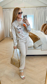 Mayra Embroidered Khaki Top - PRINZZESA BOUTIQUE