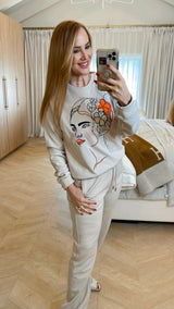 Mayra Embroidered Khaki Top - PRINZZESA BOUTIQUE