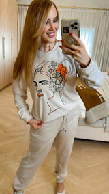 Mayra Embroidered Khaki Top - PRINZZESA BOUTIQUE