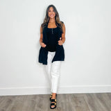 Jane Black Ribbed Tank - PRINZZESA BOUTIQUE
