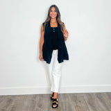 Jane Black Ribbed Tank - PRINZZESA BOUTIQUE