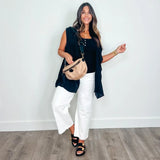Jane Black Ribbed Tank - PRINZZESA BOUTIQUE