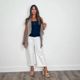Jane Navy Ribbed Tank - PRINZZESA BOUTIQUE