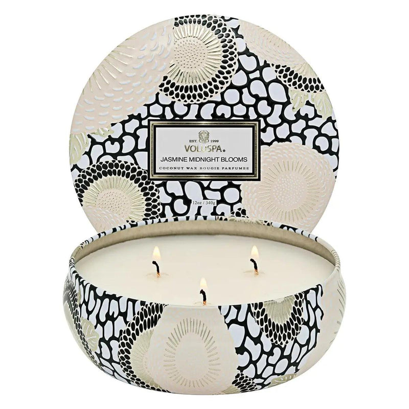 Jasmine Midnight Blooms Tin Candle - PRINZZESA BOUTIQUE