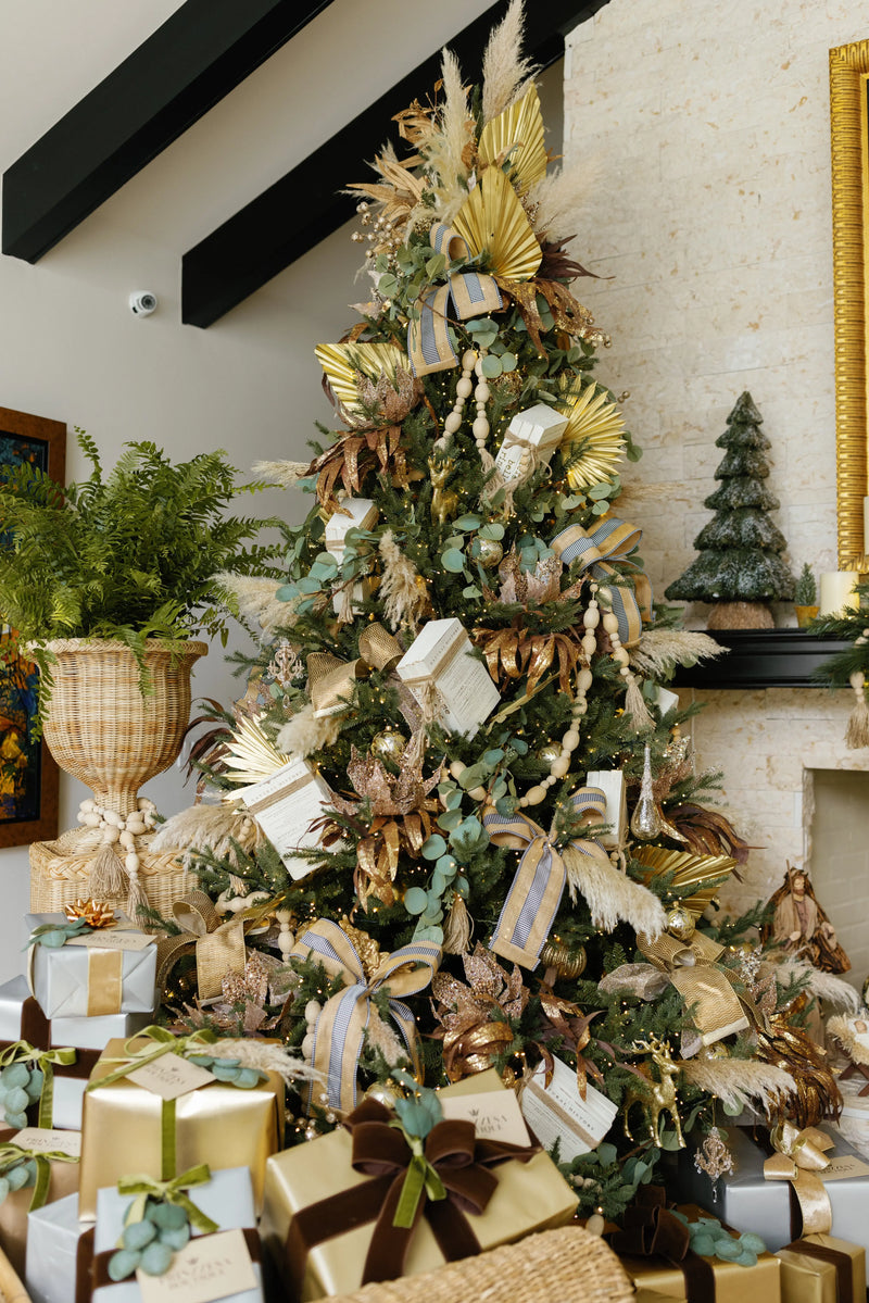 Mango Wood Bead Garland With Jute Tassels