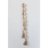 Mango Wood Bead Garland With Jute Tassels - PRINZZESA BOUTIQUE