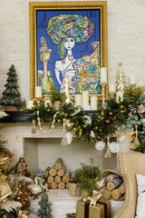 Mango Wood Bead Garland With Jute Tassels - PRINZZESA BOUTIQUE