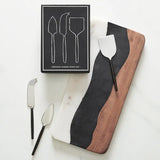 Matte Black 3 Piece Organic Cheese Knife Set - PRINZZESA BOUTIQUE