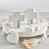Wood Beaded Garland - Cross
