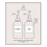 Glass Coffee Syrup Dispenser Set of 2 - PRINZZESA BOUTIQUE