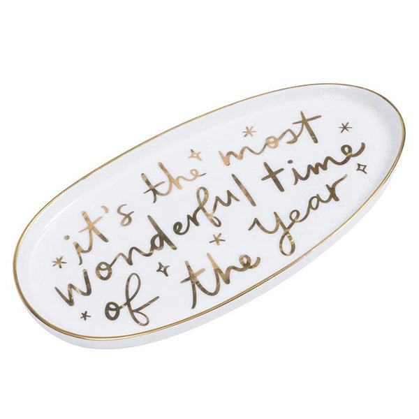 Ceramic Platter Most Wonderful Time - PRINZZESA BOUTIQUE