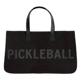 Pickleball Vibes - Mantra Bag Black Canvas - PRINZZESA BOUTIQUE