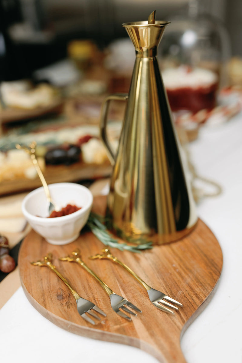 Reindeer Stainless Steel and Brass Forks, Set of 4 - PRINZZESA BOUTIQUE