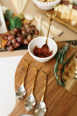 Reindeer Stainless Steel and Brass Spoons, Set of 4 - PRINZZESA BOUTIQUE