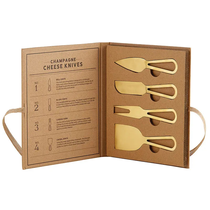 Royal - Champagne Gold Cheese Knives Set - PRINZZESA BOUTIQUE