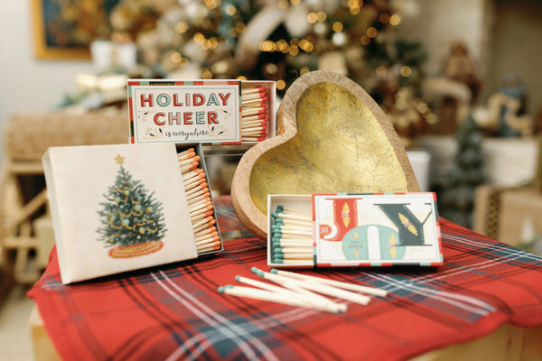 Safety Matches In Match Box with Holiday Saying - PRINZZESA BOUTIQUE