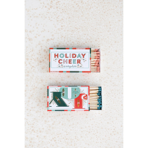 Safety Matches In Match Box with Holiday Saying - PRINZZESA BOUTIQUE