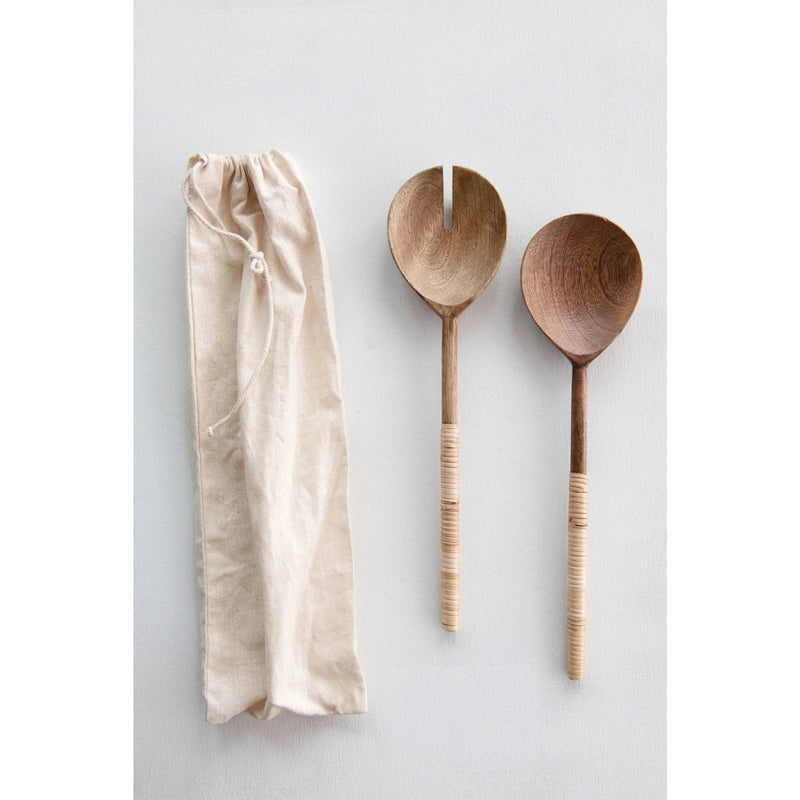 Salad Servers with Wrapped Handles - PRINZZESA BOUTIQUE