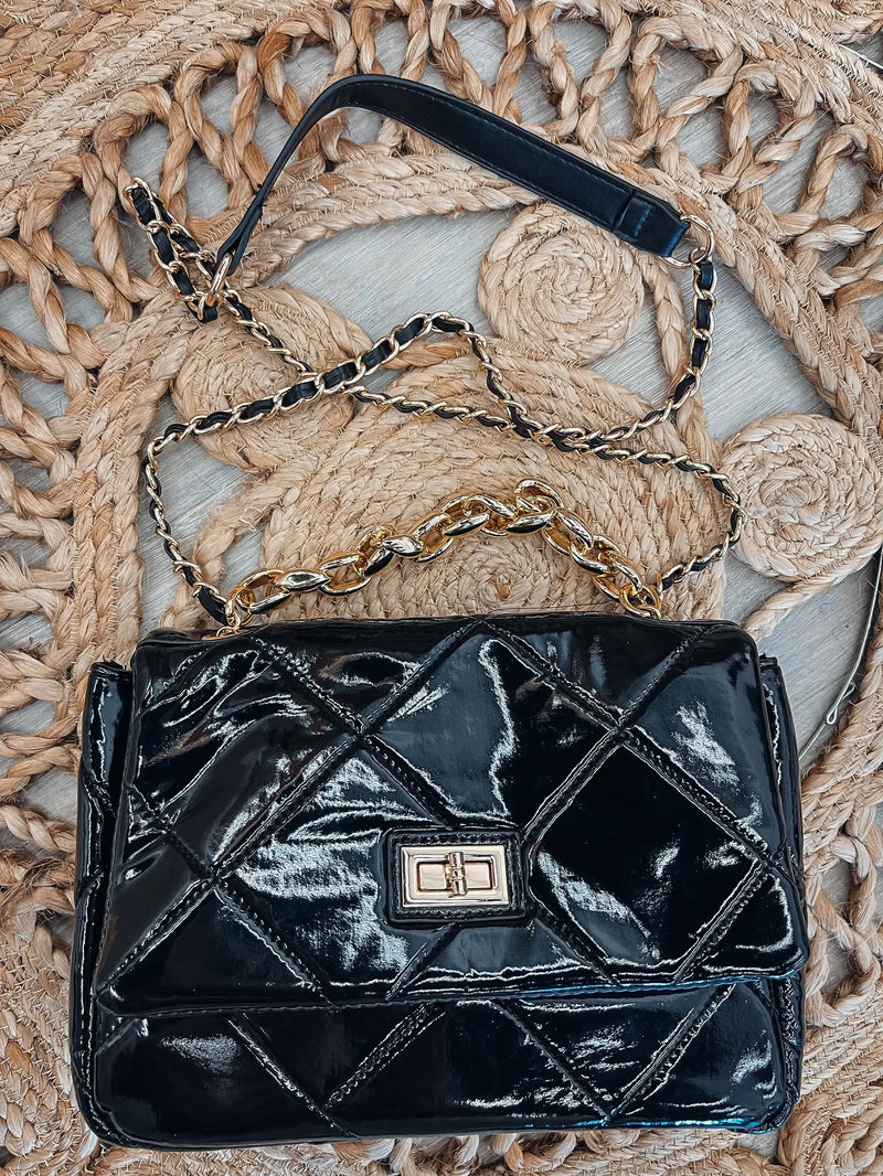 Sofia Shine Quilted Bag - PRINZZESA BOUTIQUE