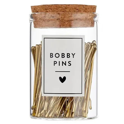 Spa Girl 100 Gold Bobby Pin in Jar - PRINZZESA BOUTIQUE