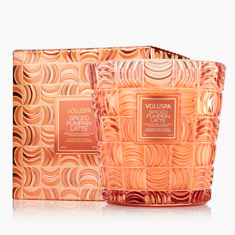 3 WICK HEARTH 38 OZ CANDLE SPICED PUMPKIN LATTE