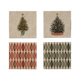 Square Safety Matches in Matchbox with Christmas Trees - PRINZZESA BOUTIQUE