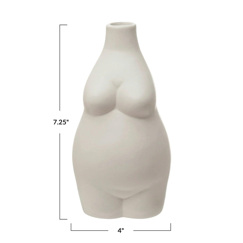 Stoneware Body Vase - PRINZZESA BOUTIQUE