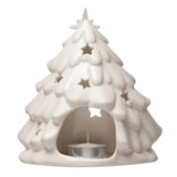 Stoneware Holy Family with Tree and Star Cutouts Tea Light Holder - PRINZZESA BOUTIQUE