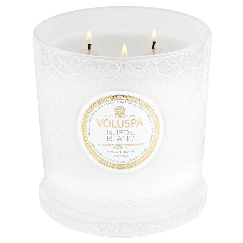 Suede Blanc Luxe Candle - PRINZZESA BOUTIQUE