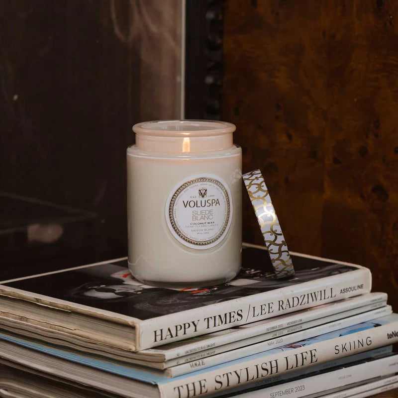 Suede Blanc Large Jar Candle