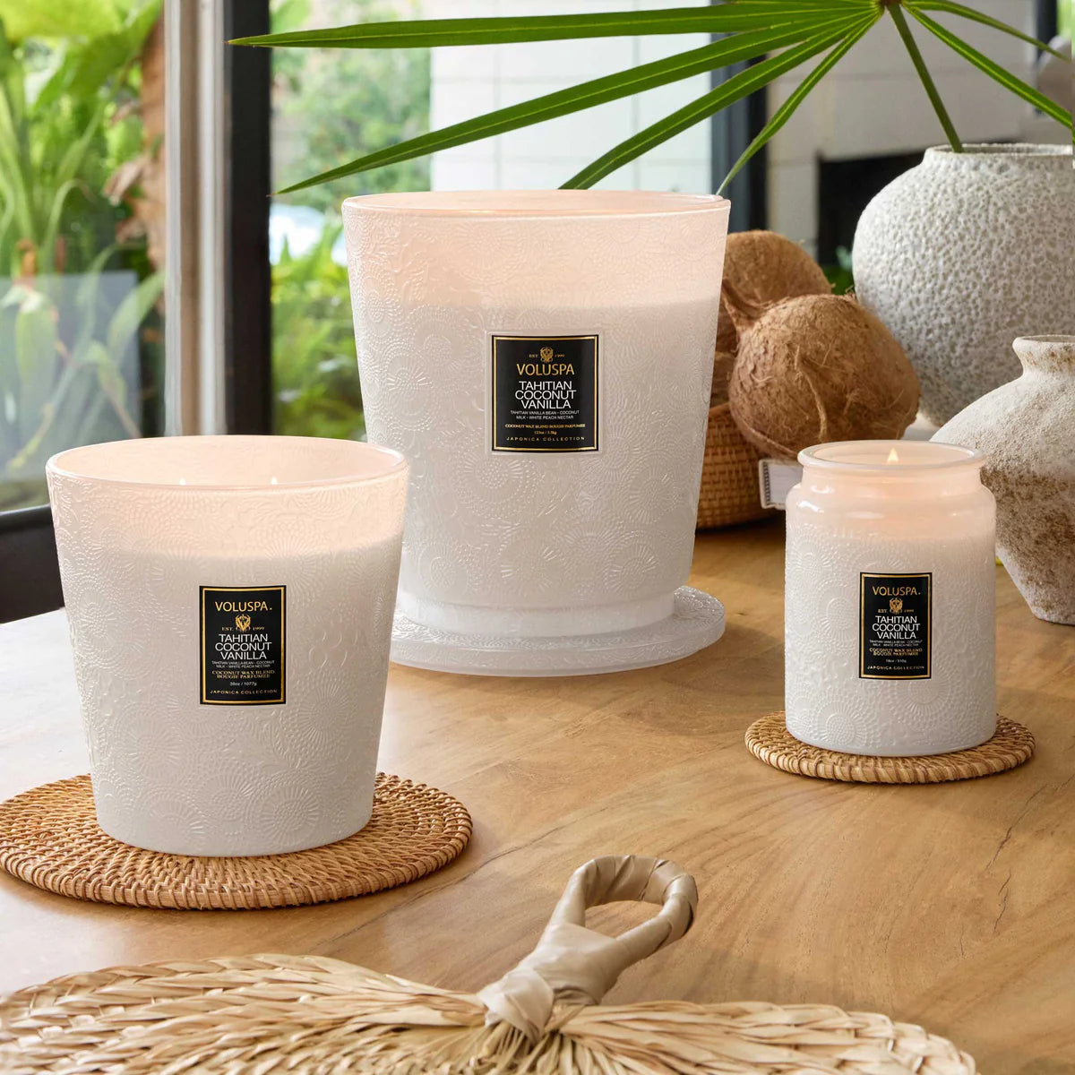 Tahitian Coconut Vanilla 3 wick Hearth Candle