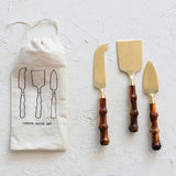 Tortoise Shell Handle Cheese Knives Set - PRINZZESA BOUTIQUE