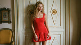 Penny's Soft Knit dress in Red