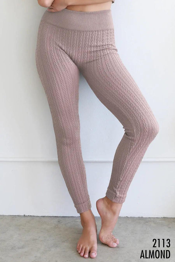 When Can We Go Almond Leggings - PRINZZESA BOUTIQUE