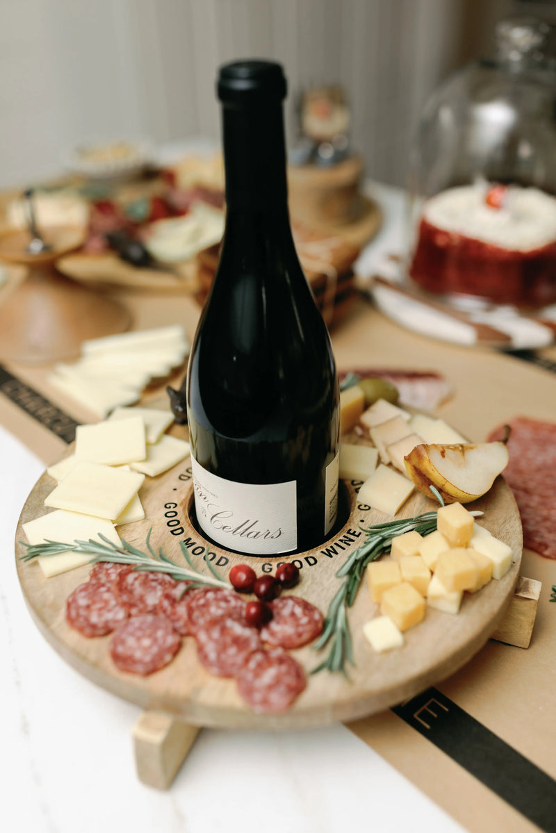 Wine Holder Cheese Board - PRINZZESA BOUTIQUE