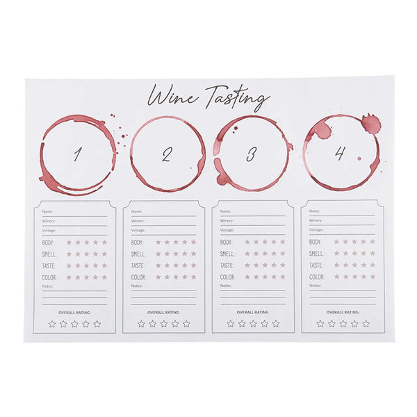 Wine Tasting Placement Mat - PRINZZESA BOUTIQUE
