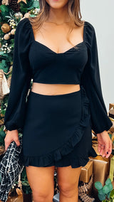 With It Black Wrap Skirt - PRINZZESA BOUTIQUE