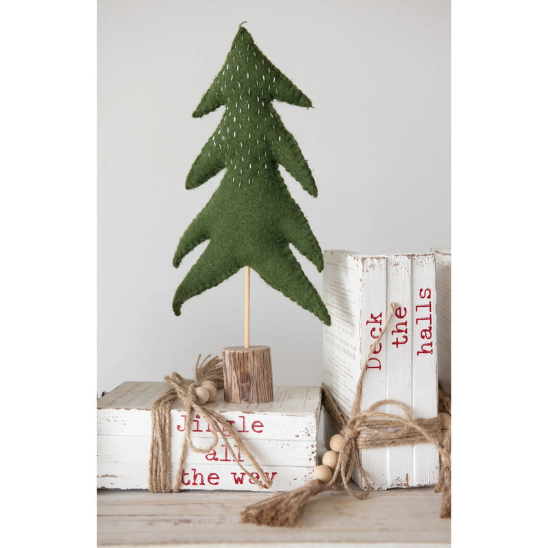 Wood Block Faux Books With Holiday Saying - PRINZZESA BOUTIQUE