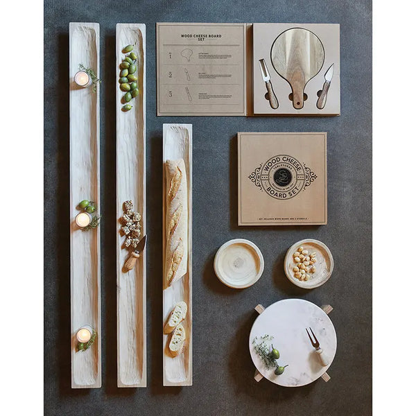 Wood Cheese Board Set - PRINZZESA BOUTIQUE