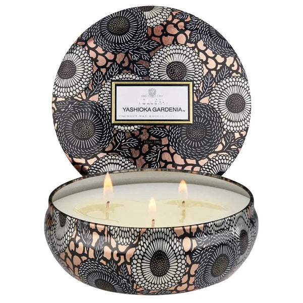 Yashioka Gardenia 3 Wick Tin Candle - PRINZZESA BOUTIQUE