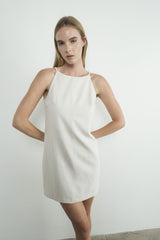 Nana Cream Halter Dress