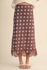MIDI SKIRT WITH LACE HEM