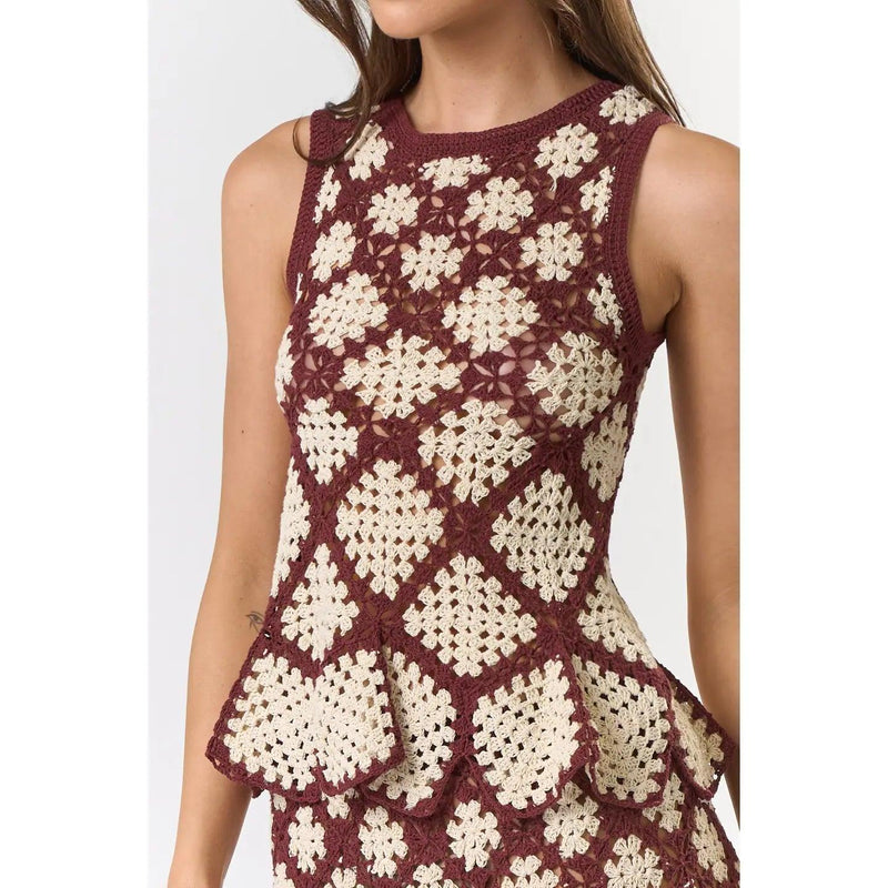 White Lotus Crochet Top - PRINZZESA BOUTIQUE