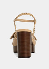 ETTA Nude Wooden Heel