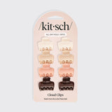Recycled Plastic Mini Cloud Claw Clips 8pc Set - Rosewood