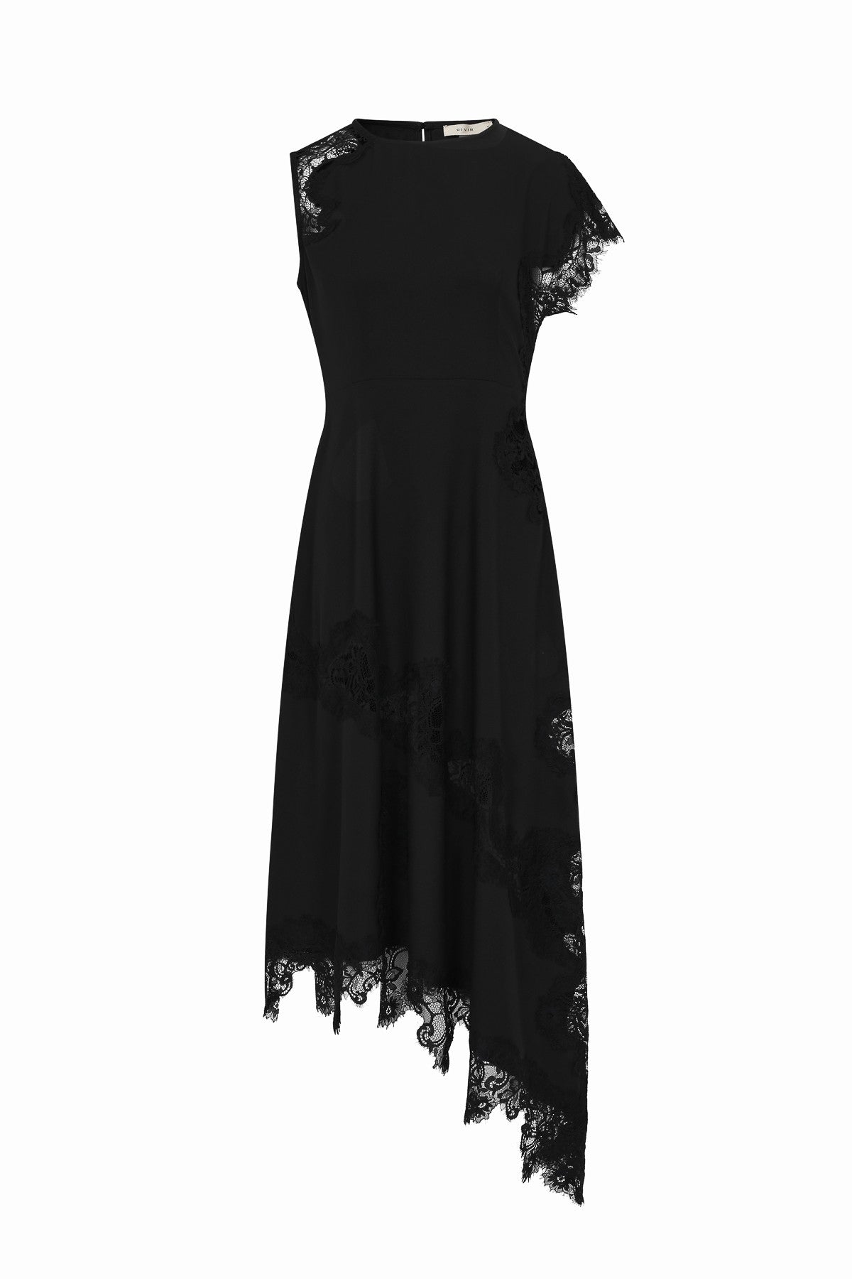 black lace asymmetrical dress Satin Asymmetric Maxi in Small group_size:petite:petite-cascade-wrap-dress-dp13915nav-navy Long Beaded Prom Dress This sultry black dress Size:6WL