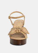 ETTA Nude Wooden Heel