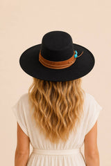 Tasha Boater Crown Hat- Beige