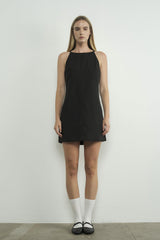 Tina Black Halter Mini Dress - PRINZZESA BOUTIQUE