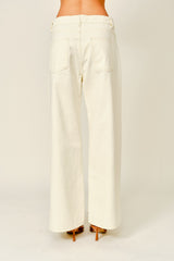 Cut Out Embroidered Straight Pants